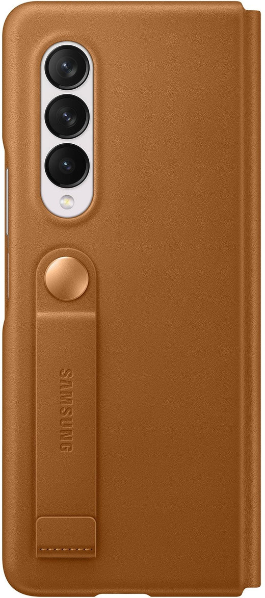 Samsung Leather Flip Cover Galaxy Z Fold3 Camel - Essentify