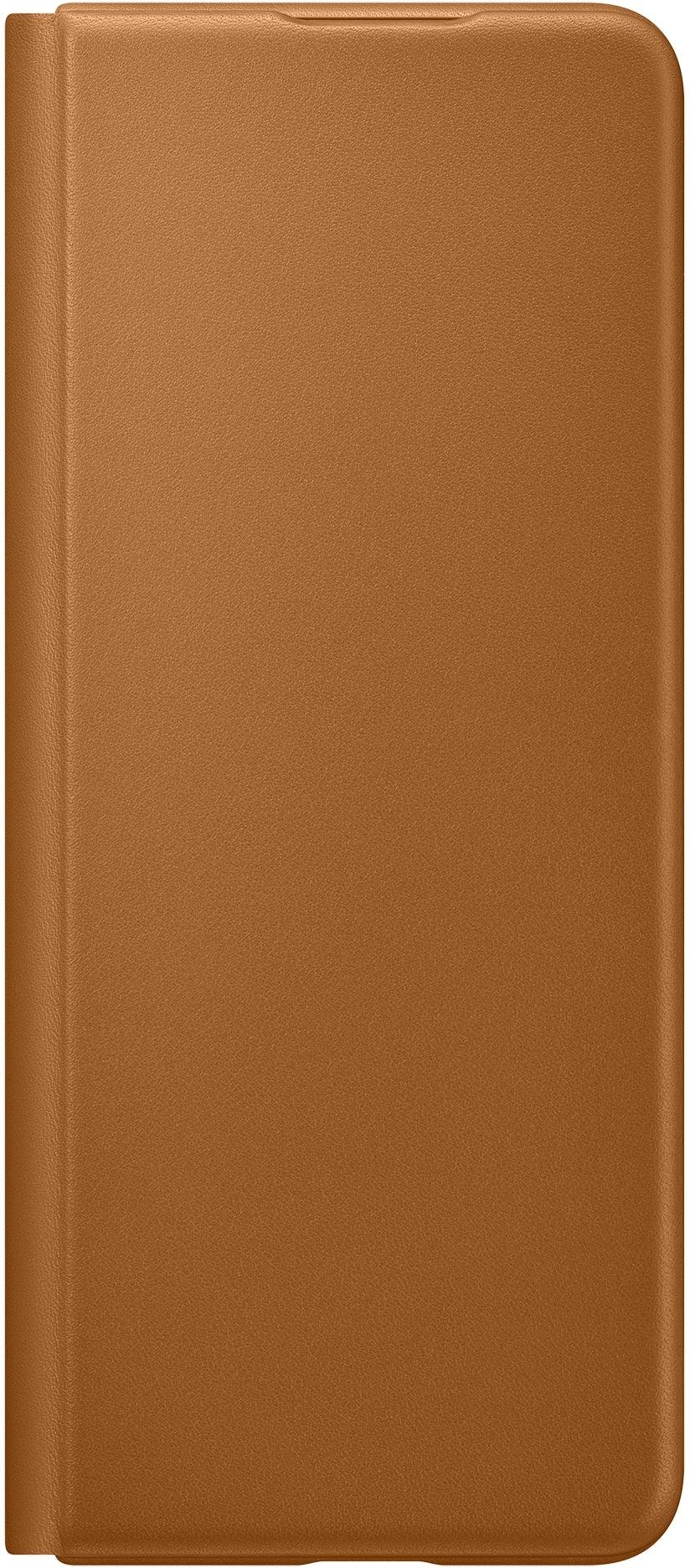 Samsung Leather Flip Cover Galaxy Z Fold3 Camel - Essentify