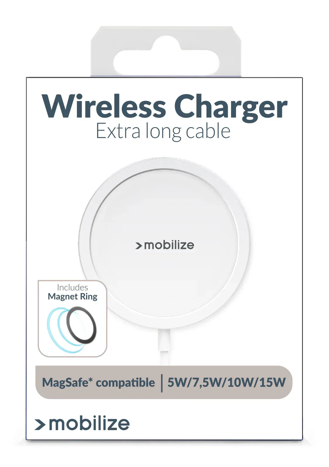 Mobilize Magnetic Wireless Charger Magsafe Compatible 15W White Aluminium - Essentify