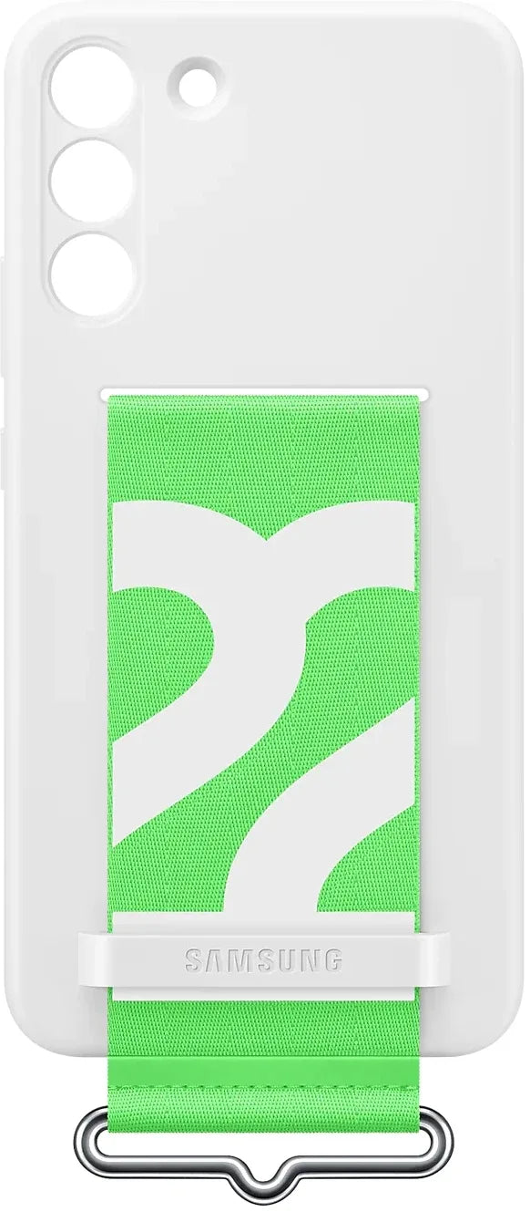 Samsung Silicone Cover With Strap Galaxy S22+ 5G White - Essentify