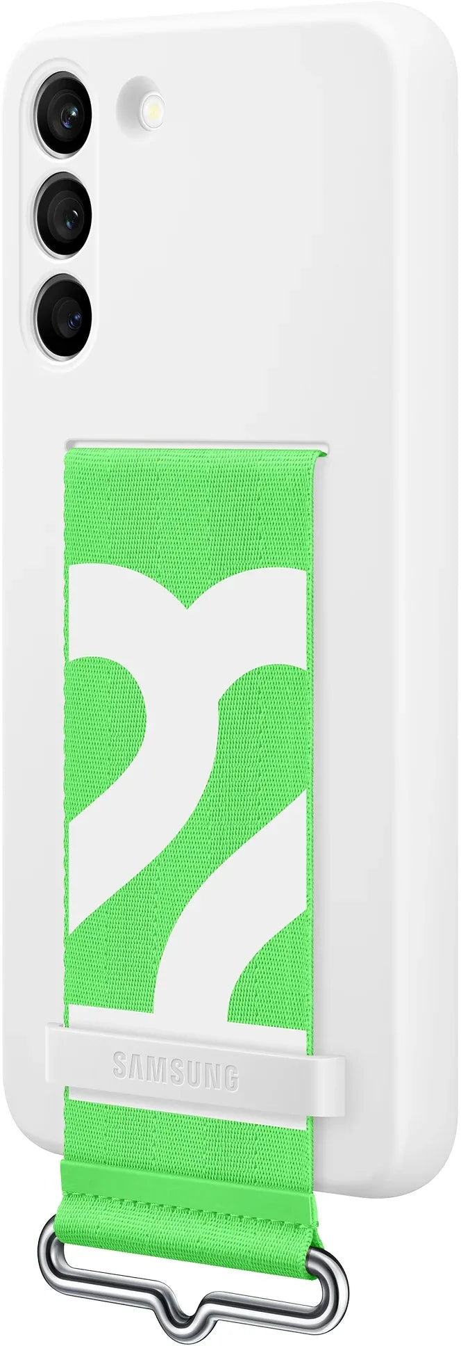 Samsung Silicone Cover With Strap Galaxy S22+ 5G White - Essentify