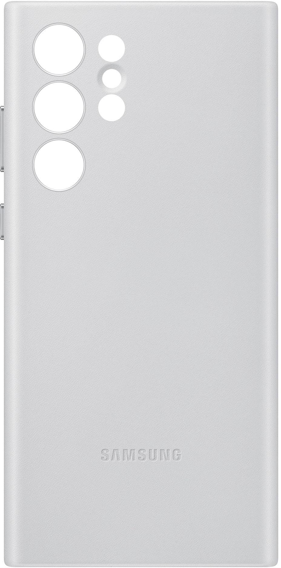 Samsung Leather Cover Galaxy S22 Ultra 5G Light Grey - Essentify