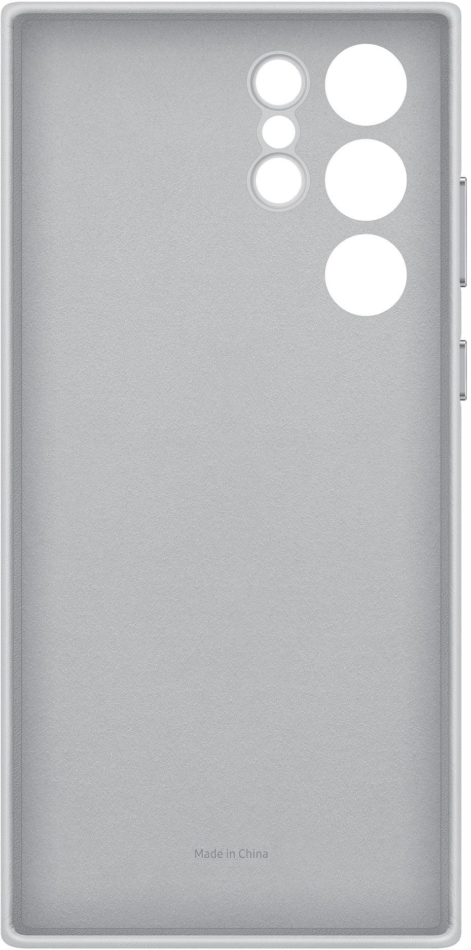Samsung Leather Cover Galaxy S22 Ultra 5G Light Grey - Essentify