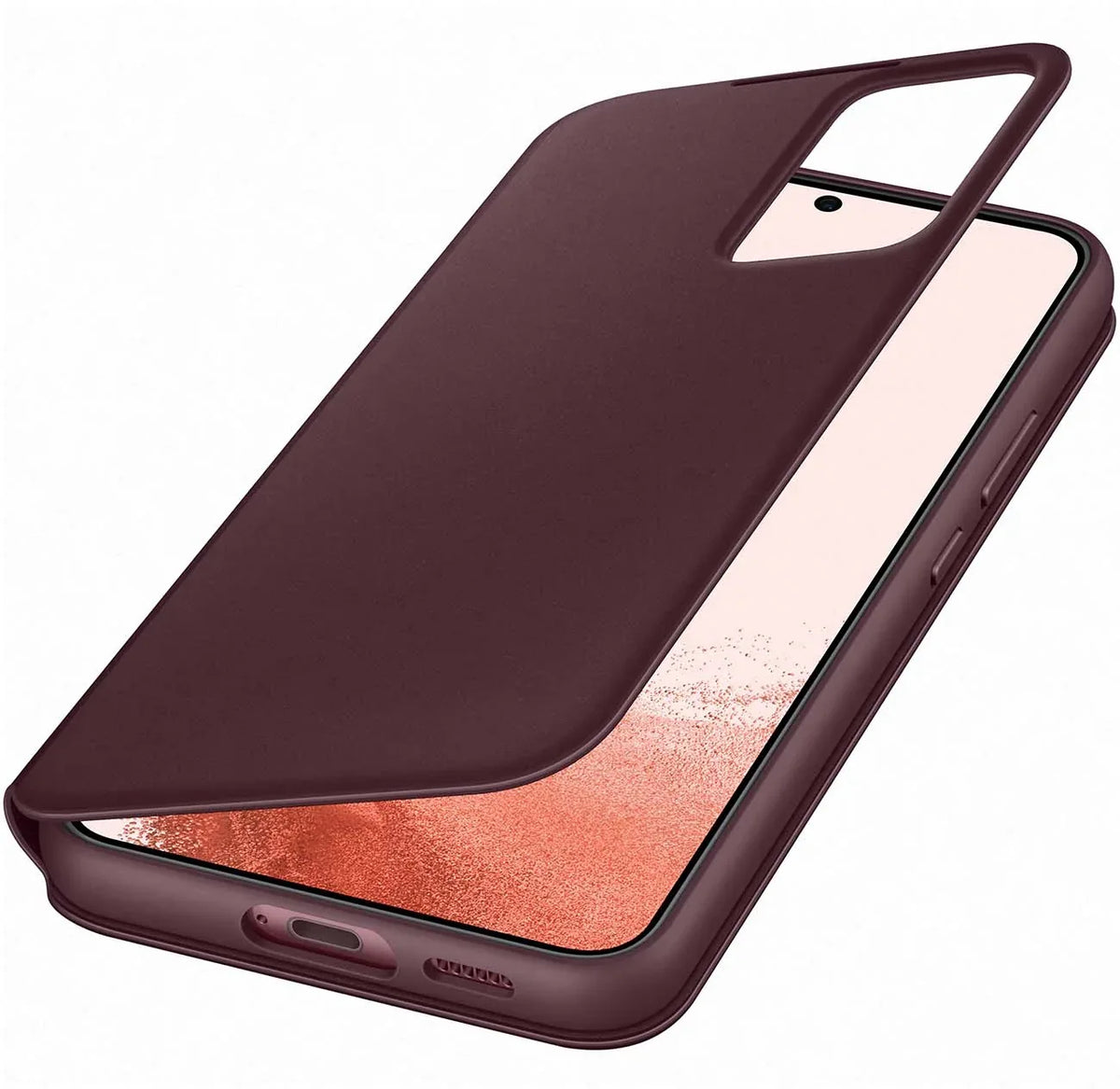 Samsung Smart Clear View Cover Galaxy S22+ 5G Burgundy - Essentify