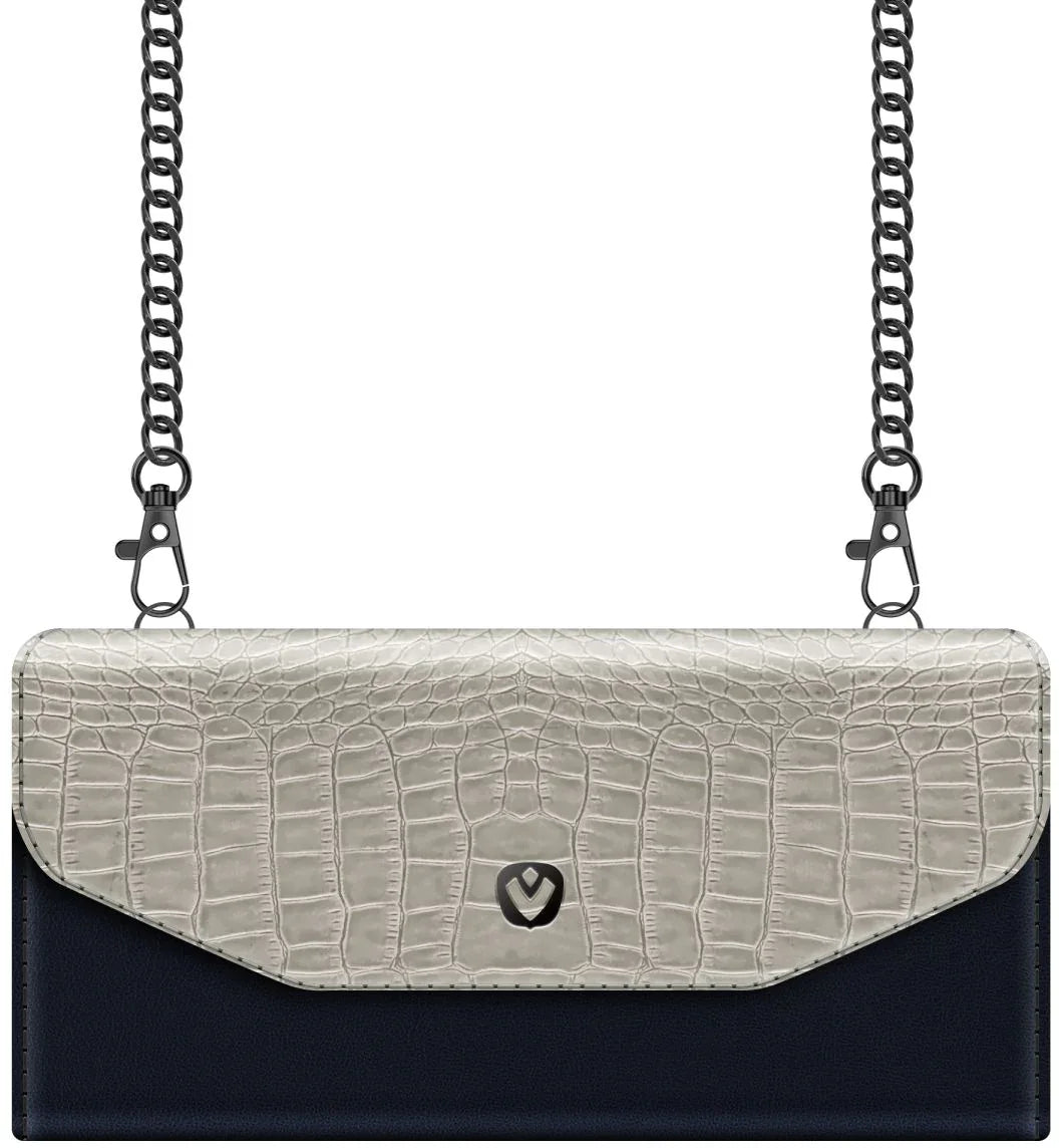 Valenta Clutch Croco Case Snap Universal Large Black - Essentify