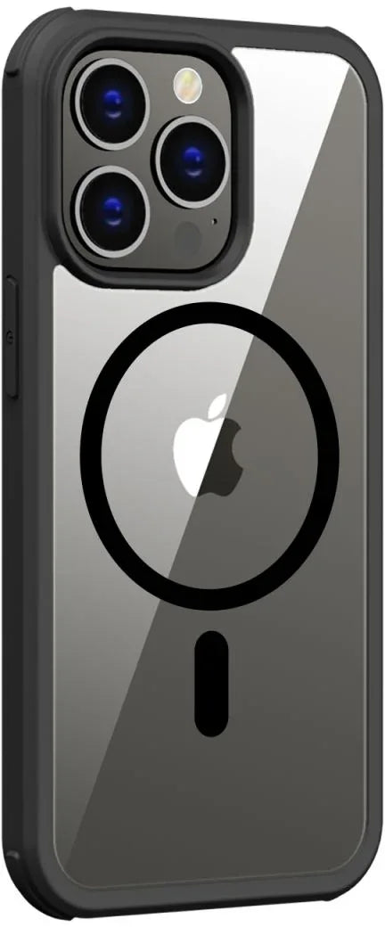 Valenta Tempered Glass Full Cover Magsafe Bumper Case Apple Iphone 14 Pro Max Black - Essentify