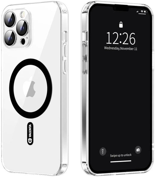 Valenta Tempered Glass Back Cover Magsafe Case Apple Iphone 14 Pro Max Clear - Essentify