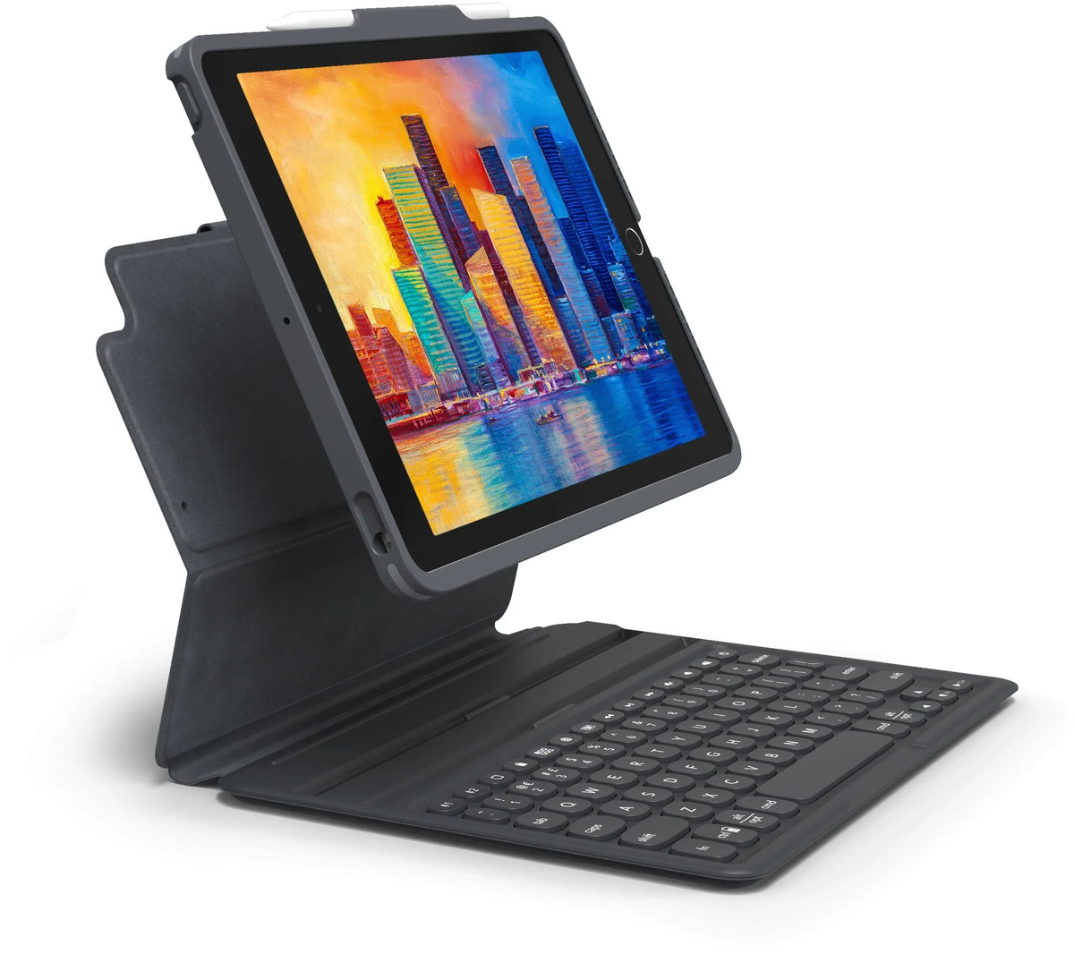 Zagg Pro Keys Bluetooth Keyboard Case For Apple Ipad 10.2 (2019/2020/2021) Azerty Black - Essentify