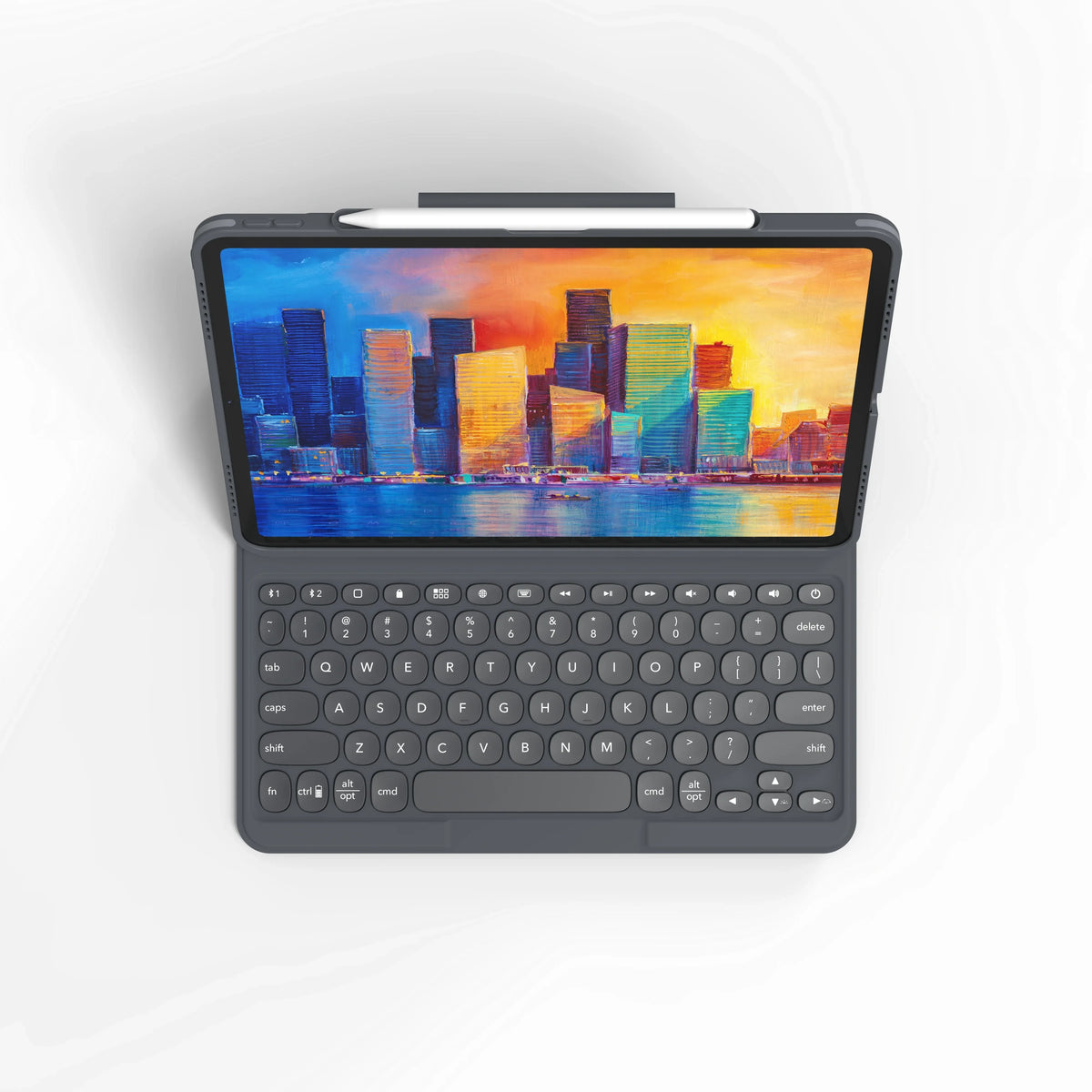 Zagg Pro Keys Bluetooth Keyboard Case For Apple Ipad Pro 12.9 (2018/2020/2021) Azerty Black - Essentify