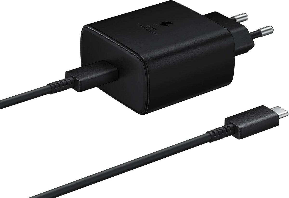 Samsung Fast Pd Wall Charger Usb-C Incl. Usb-C Cable 45W Black - Essentify