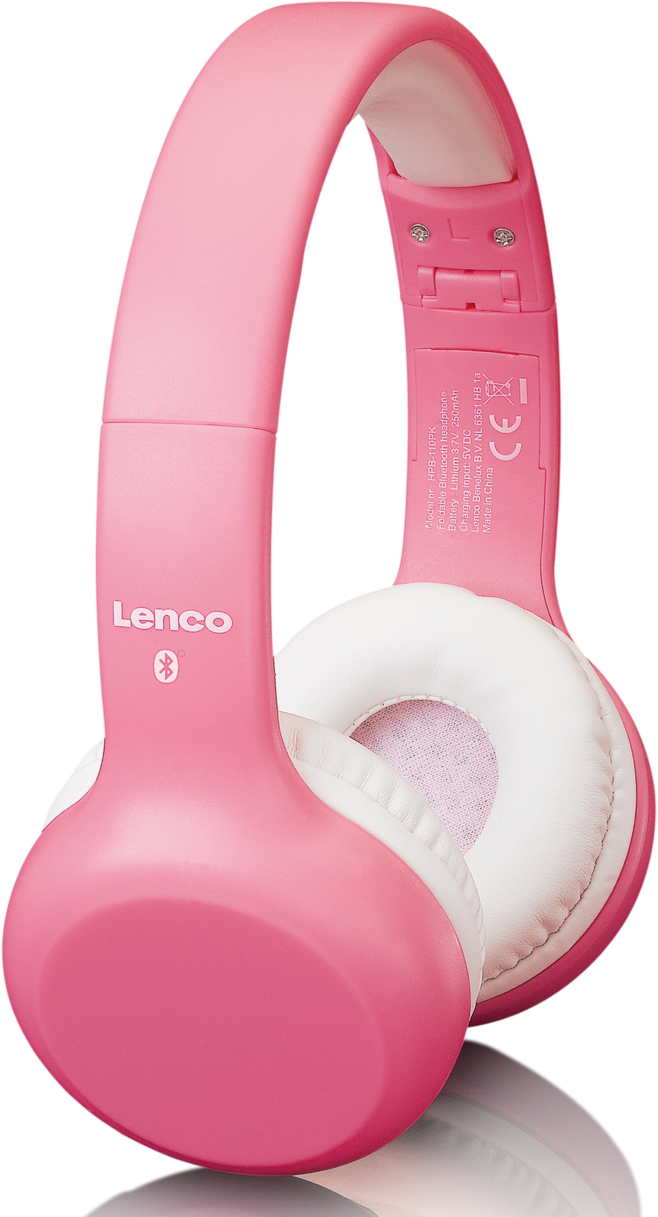 Lenco Hpb-110Pk Lenco On-Ear Stereo Bluetooth Headset For Kids Pink