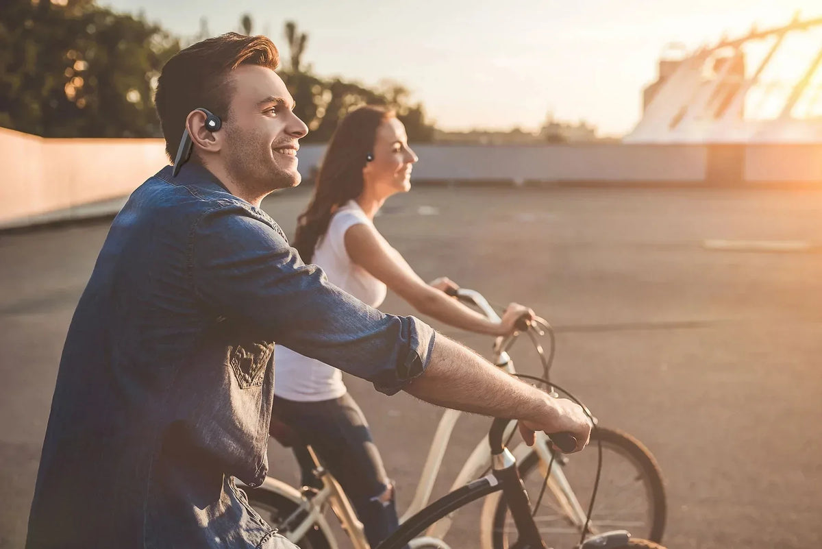Lenco Bone Conduction Bluetooth Stereo Headset Black - Essentify