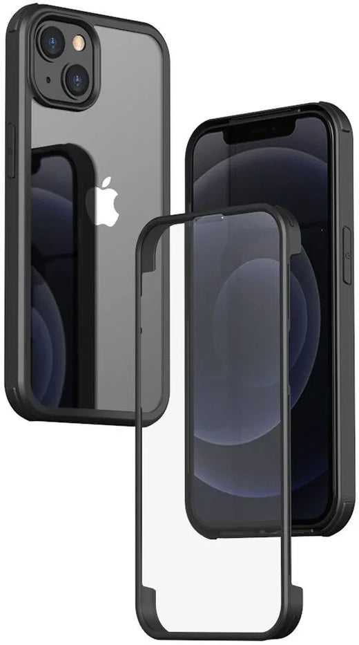 Valenta Tempered Glass Full Cover Bumper Case Apple Iphone 14 Plus Black - Essentify