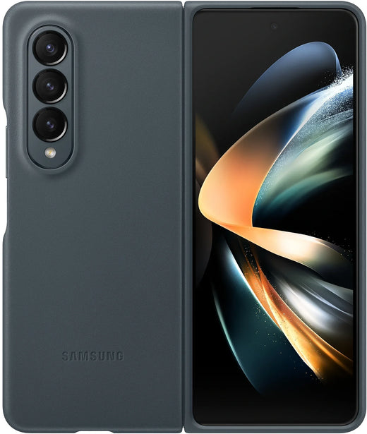 Samsung Leather Cover Galaxy Z Fold4 Greygreen - Essentify