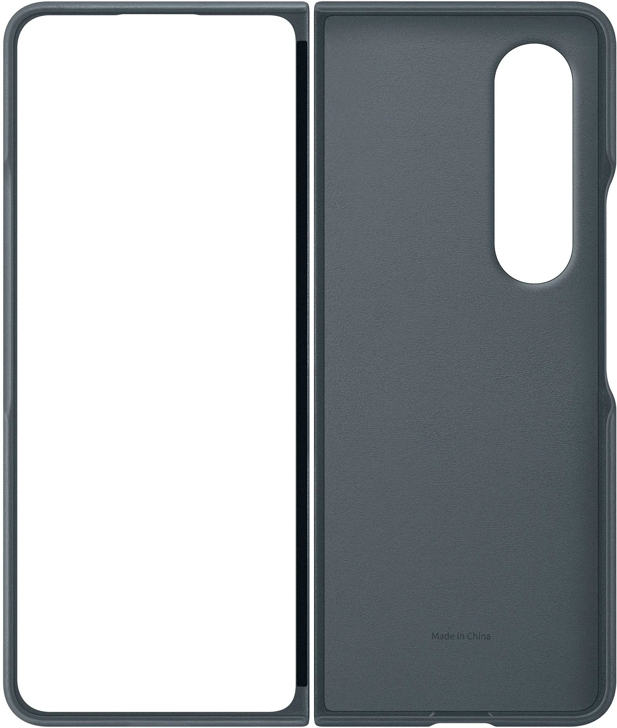 Samsung Leather Cover Galaxy Z Fold4 Greygreen - Essentify