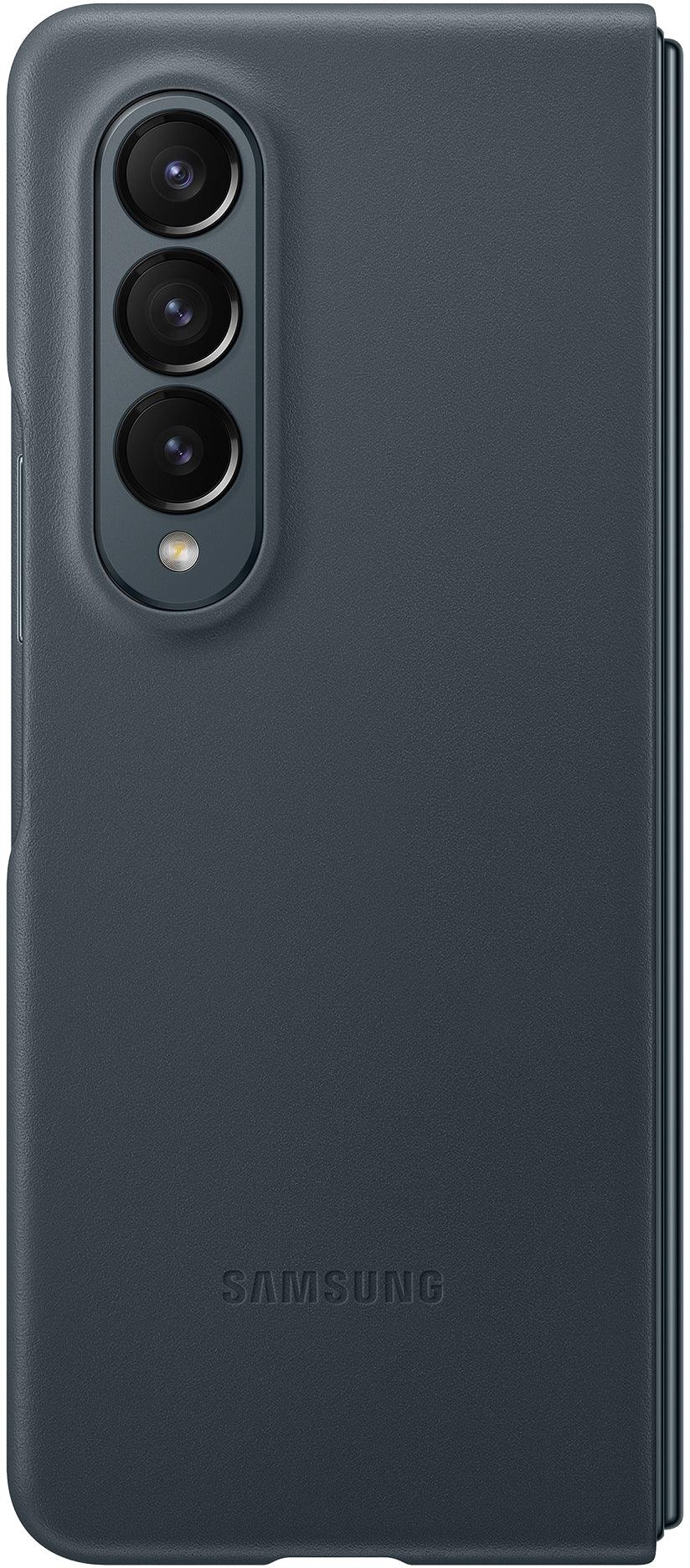 Samsung Leather Cover Galaxy Z Fold4 Greygreen - Essentify