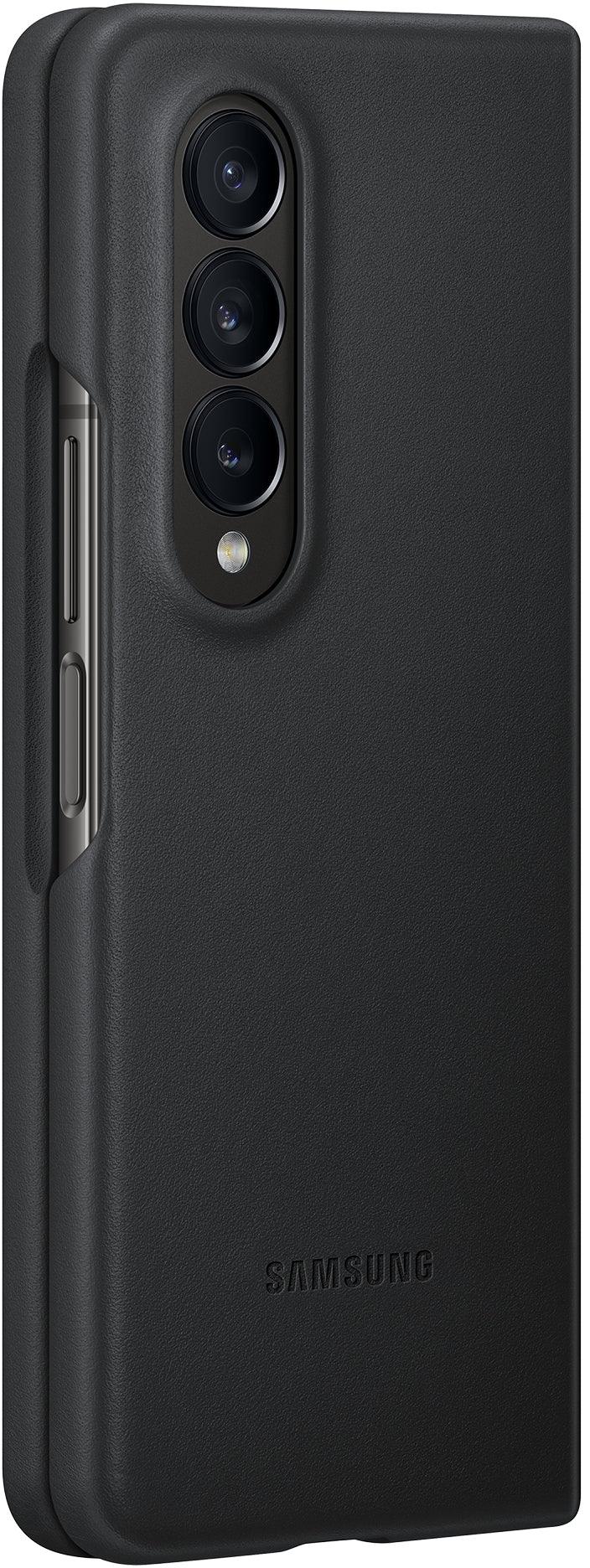 Samsung Leather Cover Galaxy Z Fold4 Black - Essentify