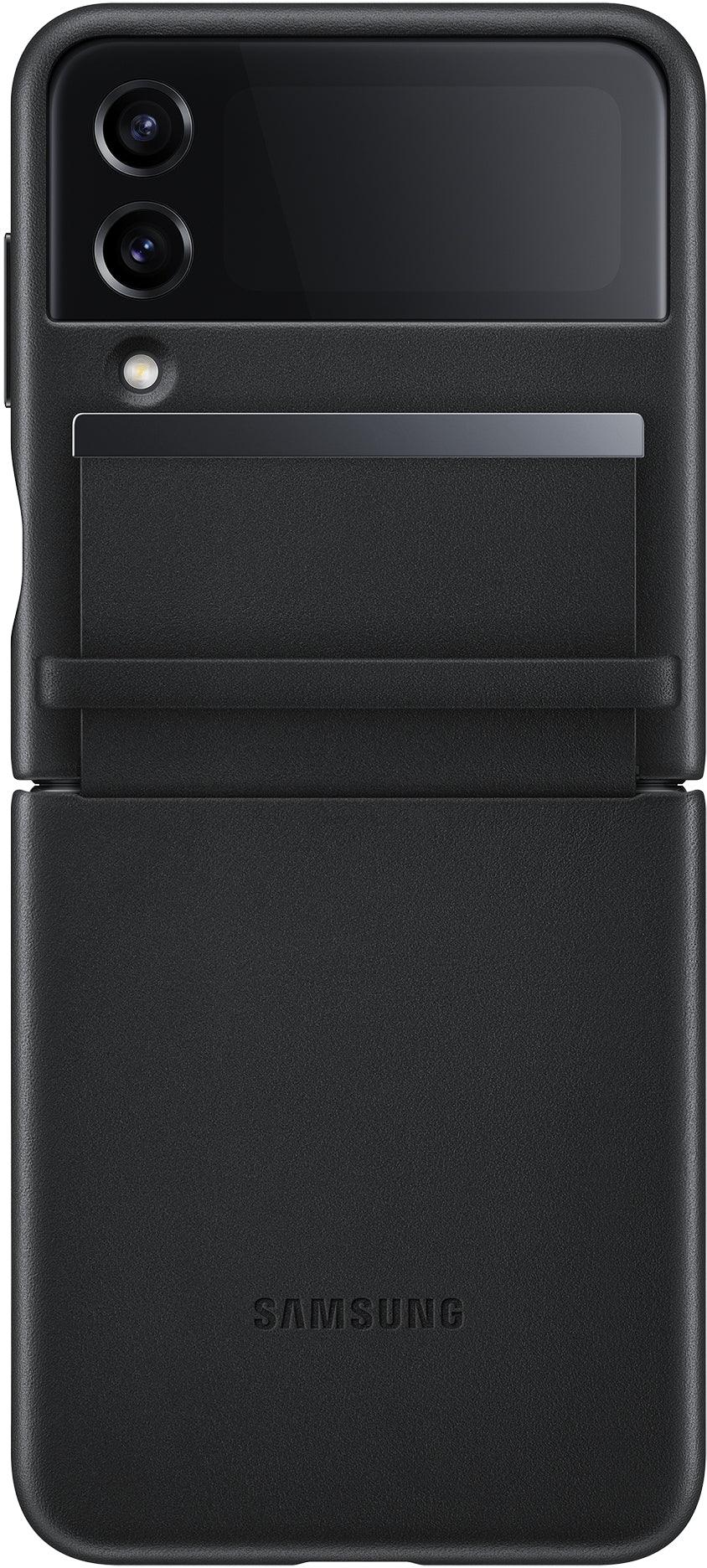 Samsung Flap Leather Cover Galaxy Z Flip4 Black - Essentify