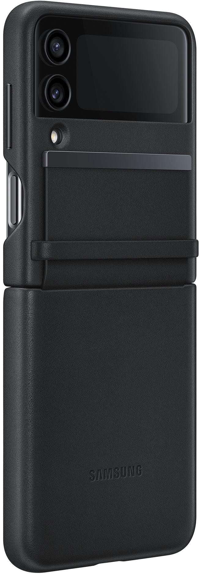 Samsung Flap Leather Cover Galaxy Z Flip4 Black - Essentify