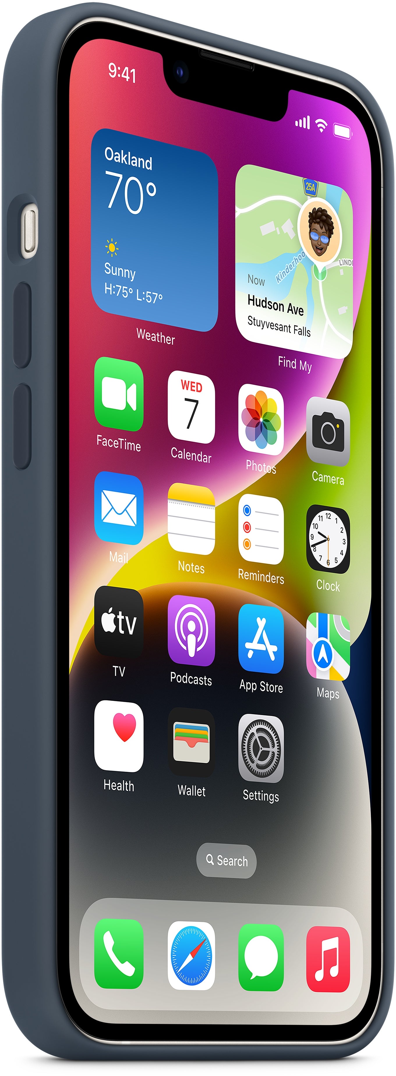 Apple Mpt53Zm/A Apple Silicone Case With Magsafe Iphone 14 Plus Storm Blue