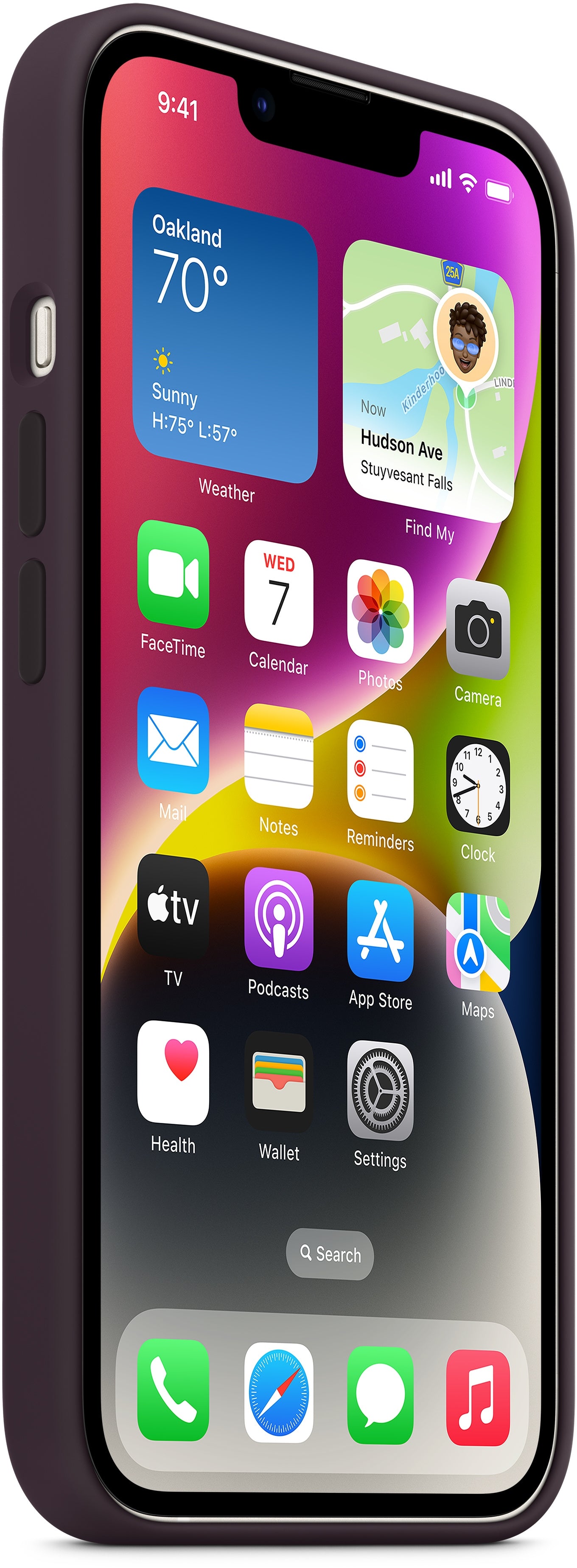 Apple Mpt93Zm/A Apple Silicone Case With Magsafe Iphone 14 Plus Elderberry