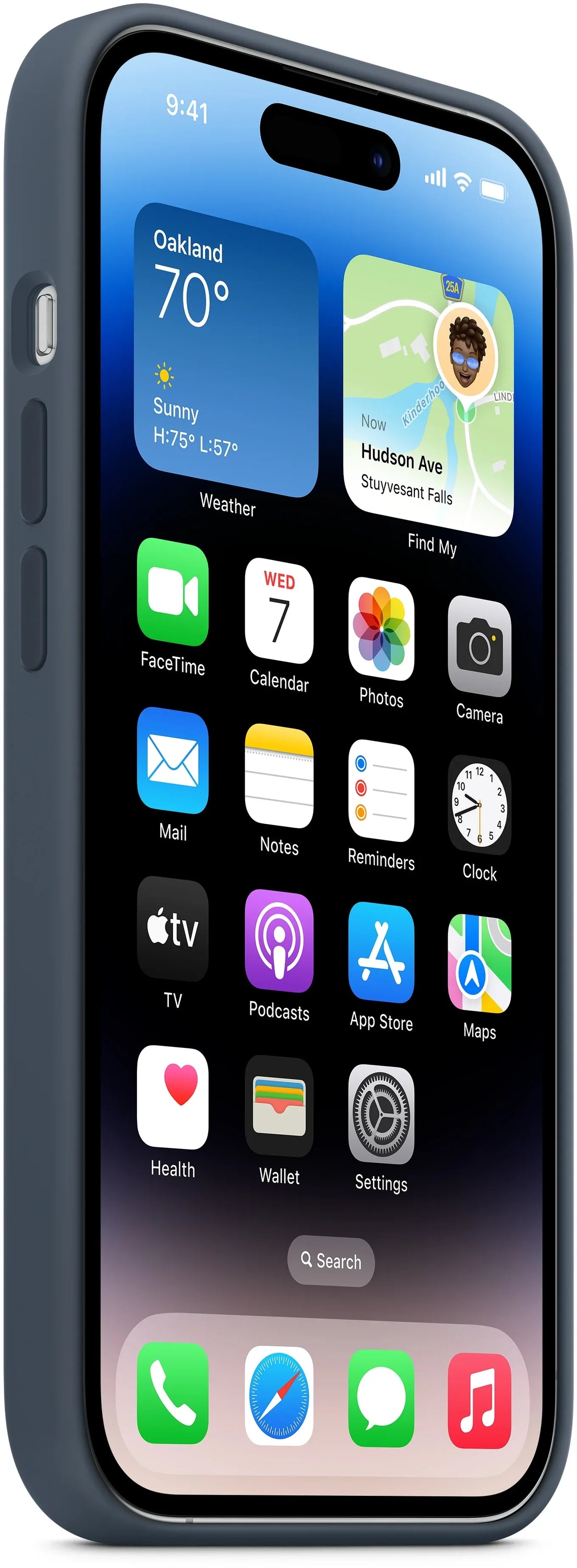 Apple Silicone Case With Magsafe Iphone 14 Pro Max Storm Blue - Essentify