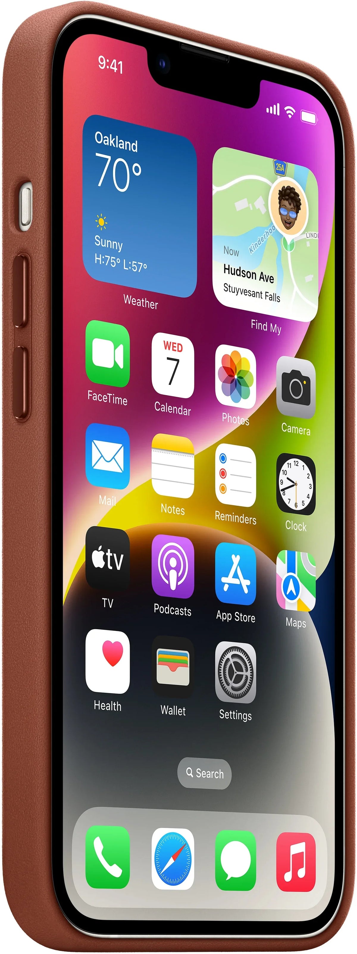 Apple Leather Case With Magsafe Iphone 14 Umber - Essentify
