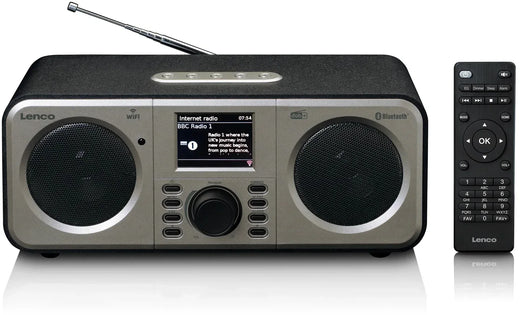Lenco Internet Dab+ Bluetooth Radio Black/Silver - Essentify