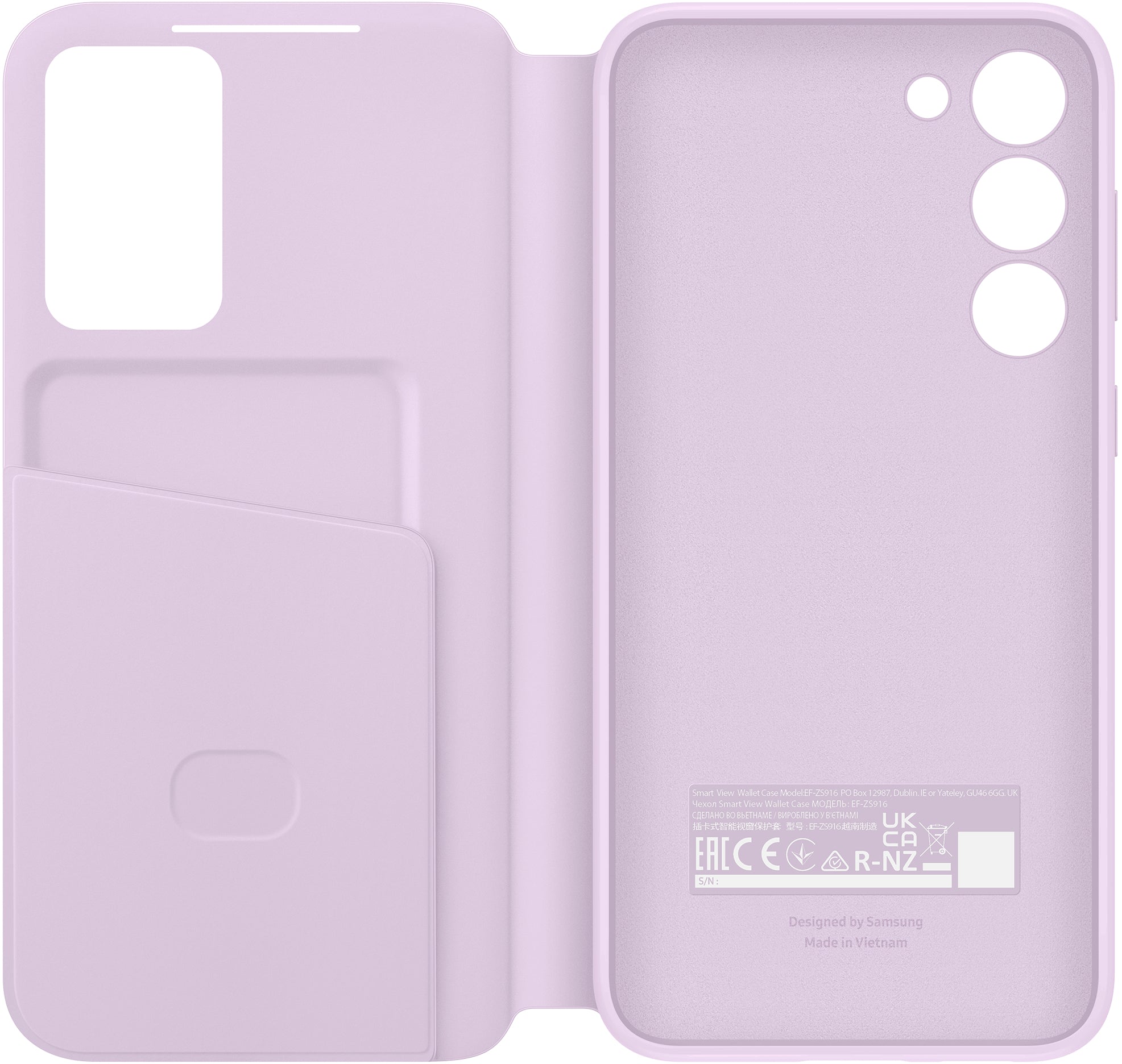 Samsung Ef-Zs916Cvegww Samsung Smart Clear View Cover Galaxy S23+ 5G Lavender