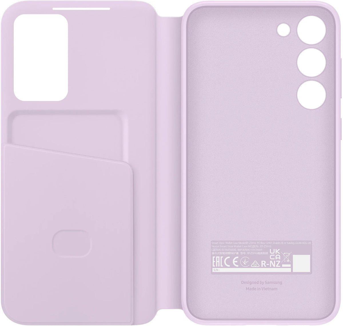 Samsung Smart Clear View Cover Galaxy S23+ 5G Lavender - Essentify