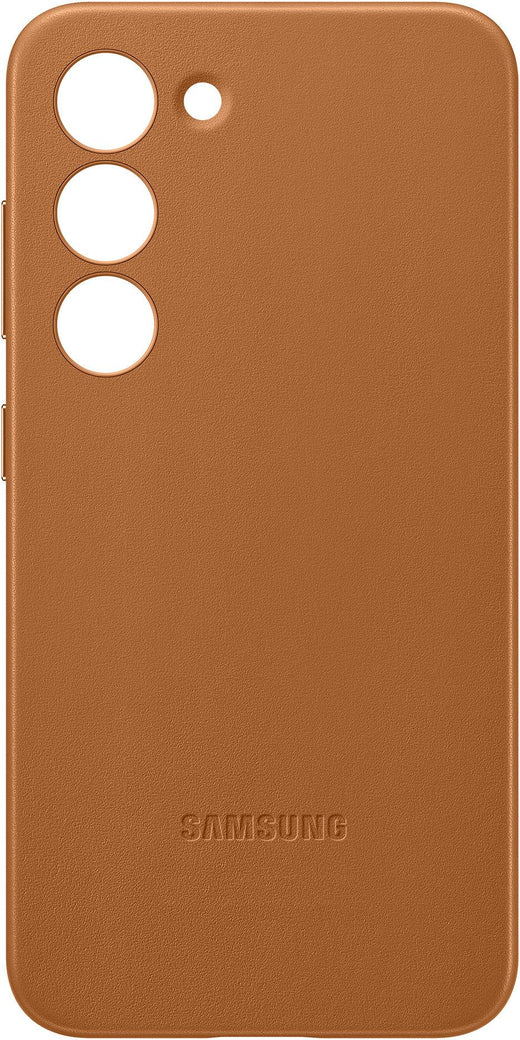 Samsung Leather Cover Galaxy S23 5G Camel - Essentify