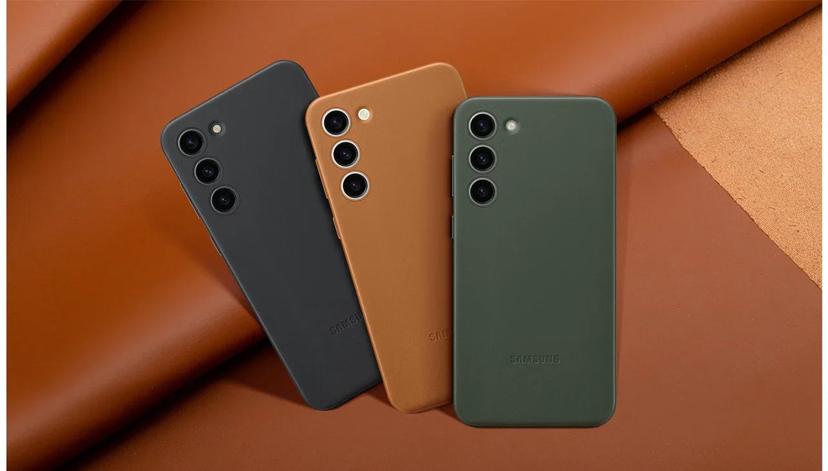 Samsung Leather Cover Galaxy S23+ 5G Camel - Essentify