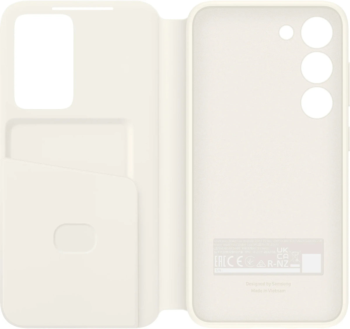 Samsung Smart Clear View Cover Galaxy S23 5G Cream - Essentify