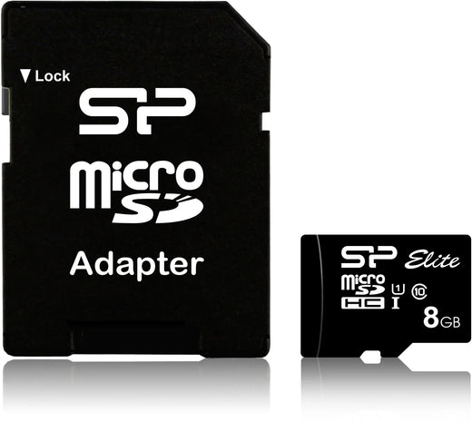 Silicon Power Micro Sdhc Incl. Sd Adapter 8Gb Uhs-1 Class 10 - Essentify