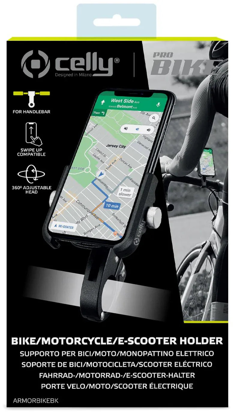 Celly Armorbike Universal Bike Holder Black - Essentify