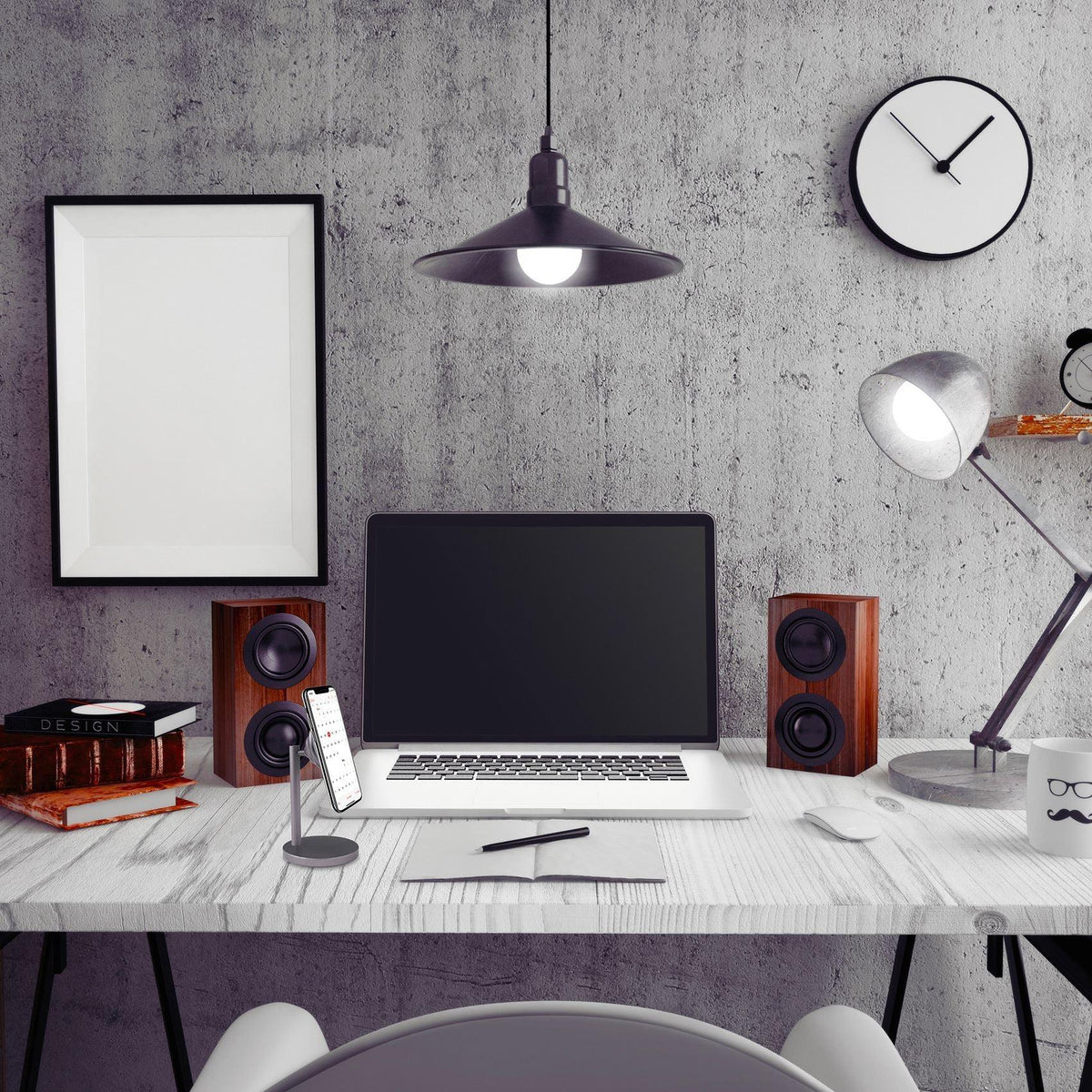Celly Ghostdesk Universal Magnetic Desk Holder Dark Grey - Essentify
