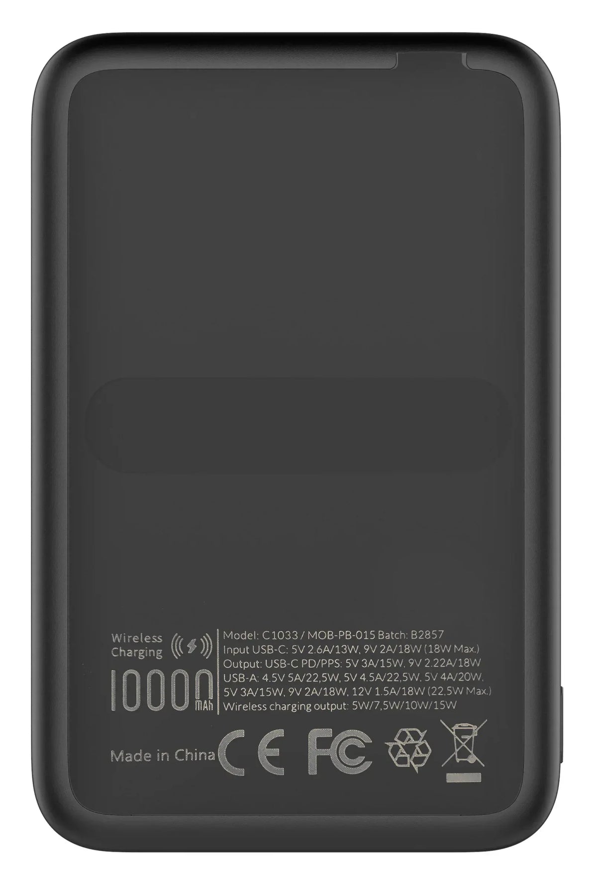 Mobilize Magnetic Wireless Magsafe Compatible Pd Stand Power Bank 10000Mah 15W Black - Essentify