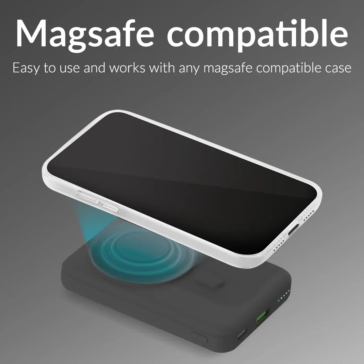 Mobilize Magnetic Wireless Magsafe Compatible Pd Stand Power Bank 10000Mah 15W Black - Essentify