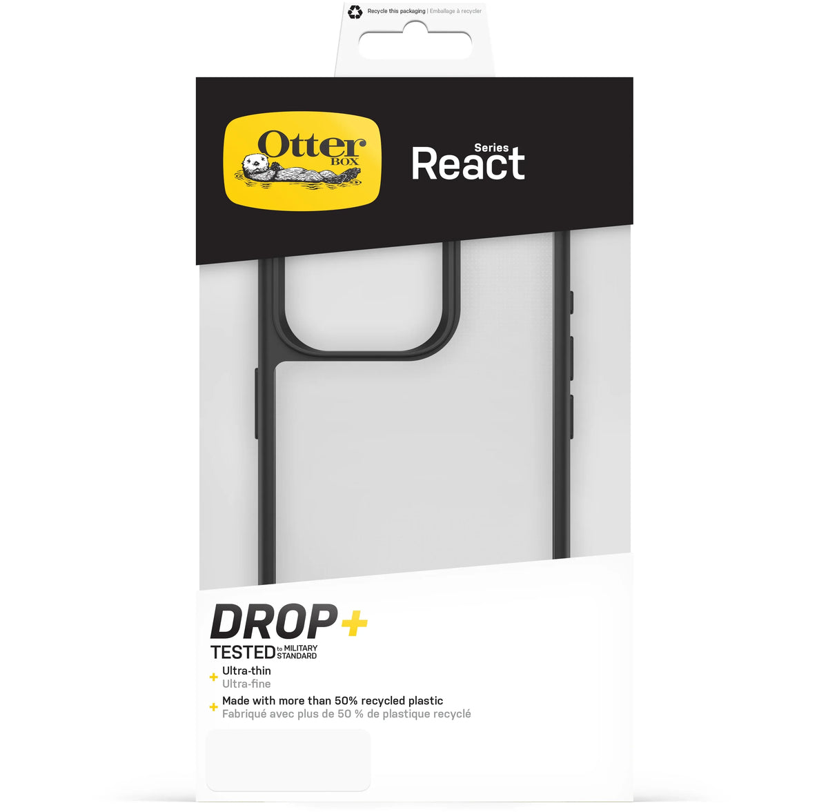 Otterbox React Series Apple Iphone 15 Pro Clear/Black - Essentify