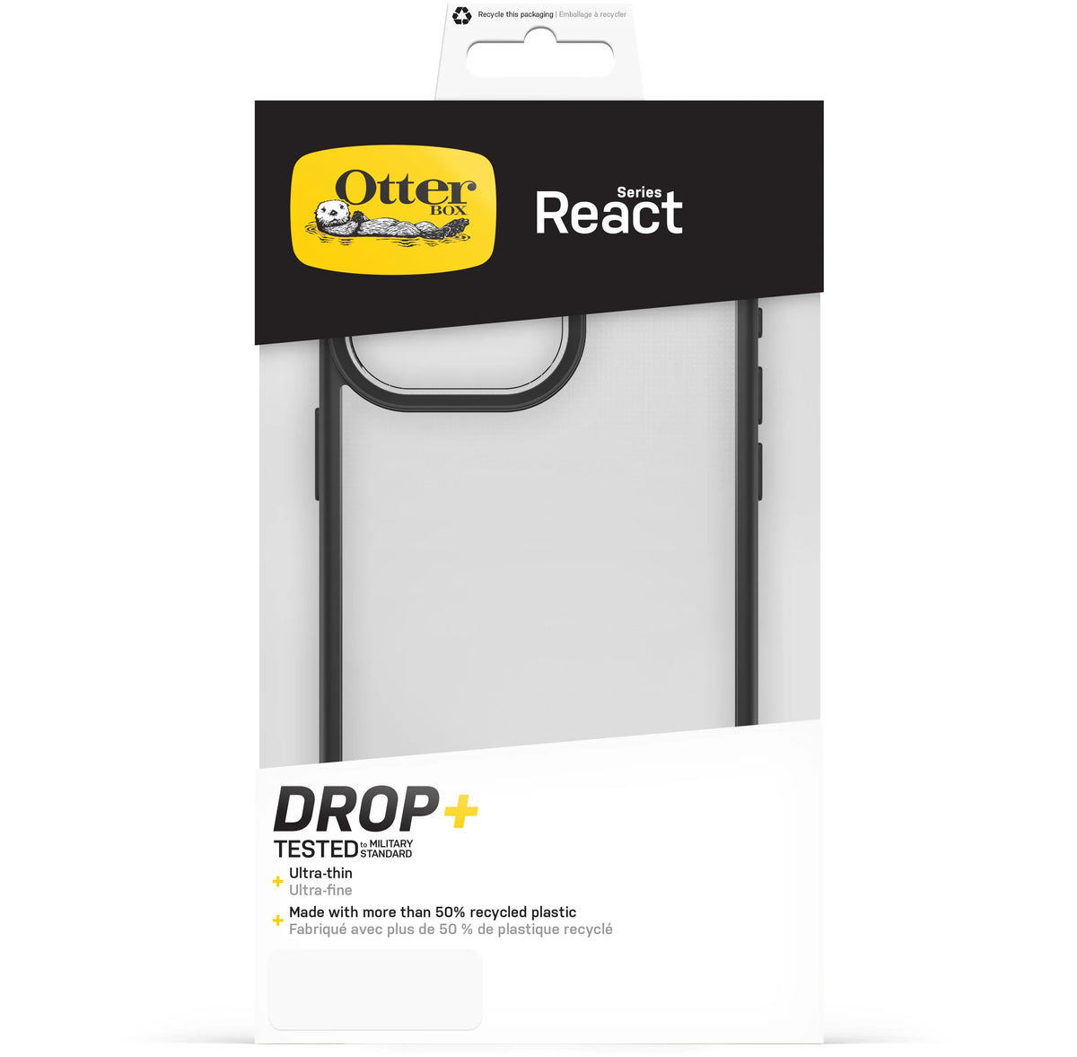 Otterbox React Series Apple Iphone 15 Pro Max Clear/Black - Essentify