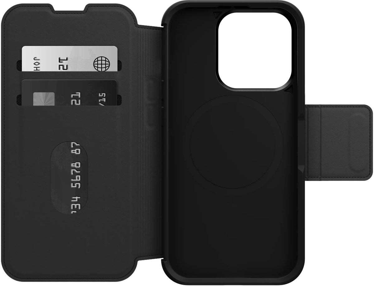 Otterbox Strada Magsafe Apple Iphone 15 Pro Shadow Black - Essentify