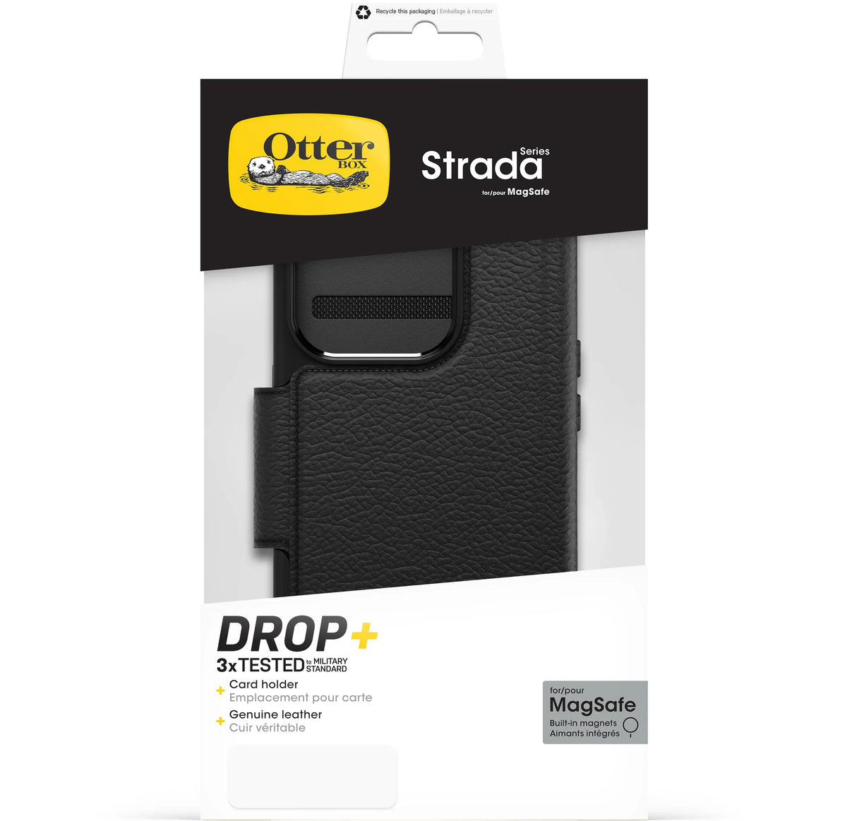 Otterbox Strada Magsafe Apple Iphone 15 Pro Shadow Black - Essentify
