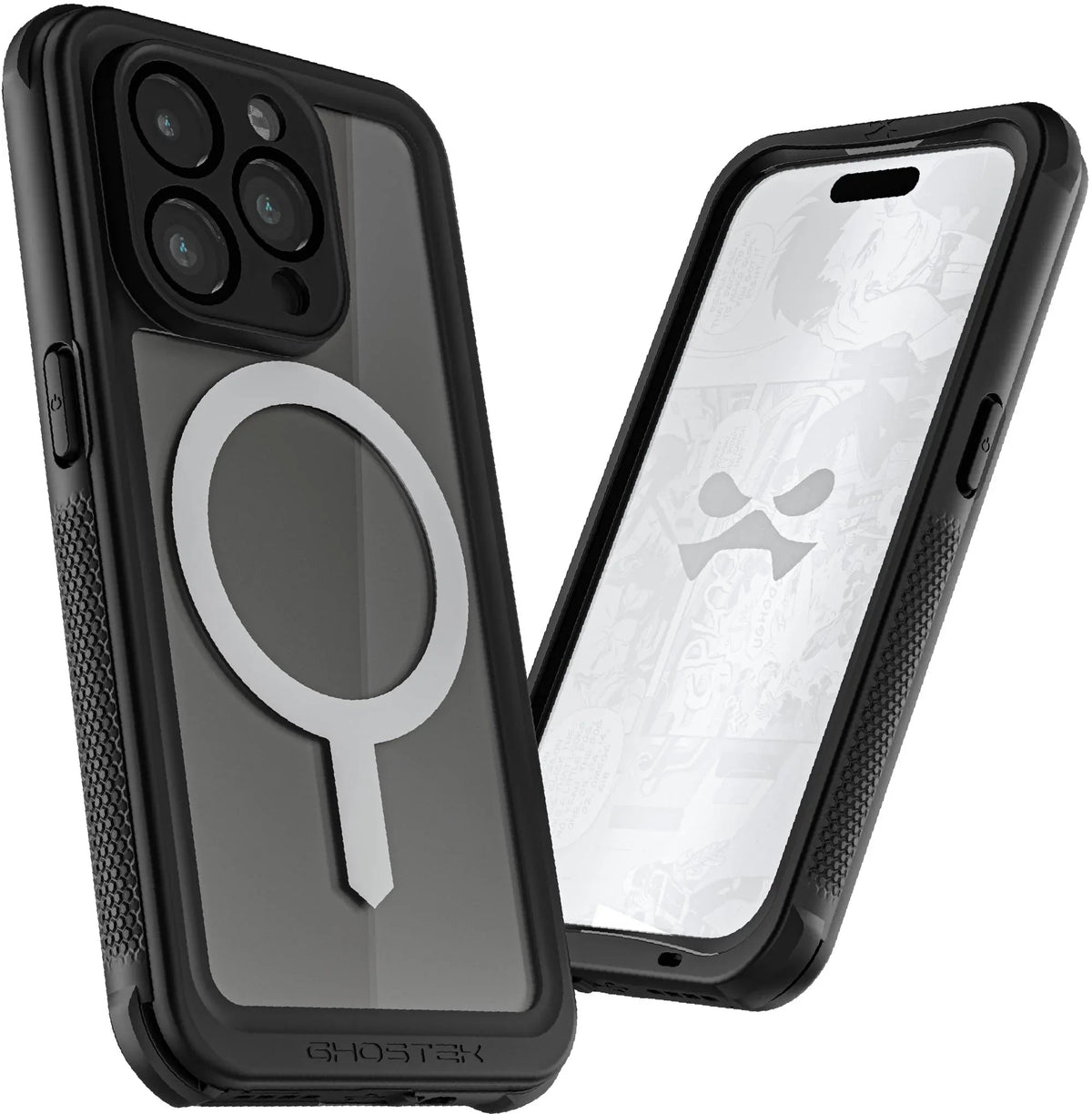 Ghostek Nautical Waterproof Magsafe Case + Belt Swivel Holster Apple Iphone 15 Pro Clear - Essentify