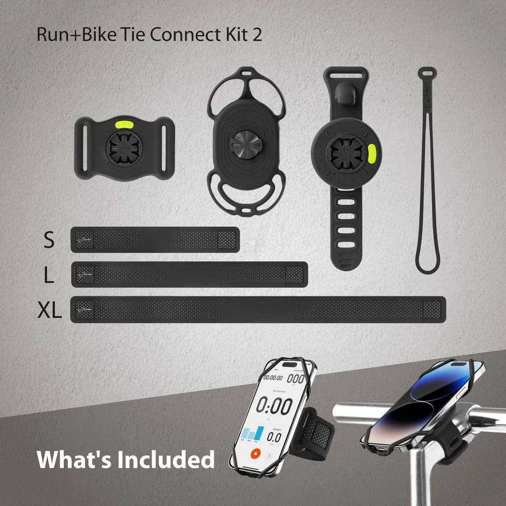 Bone Run+Bike Tie Connect Kit 2 Black - Essentify