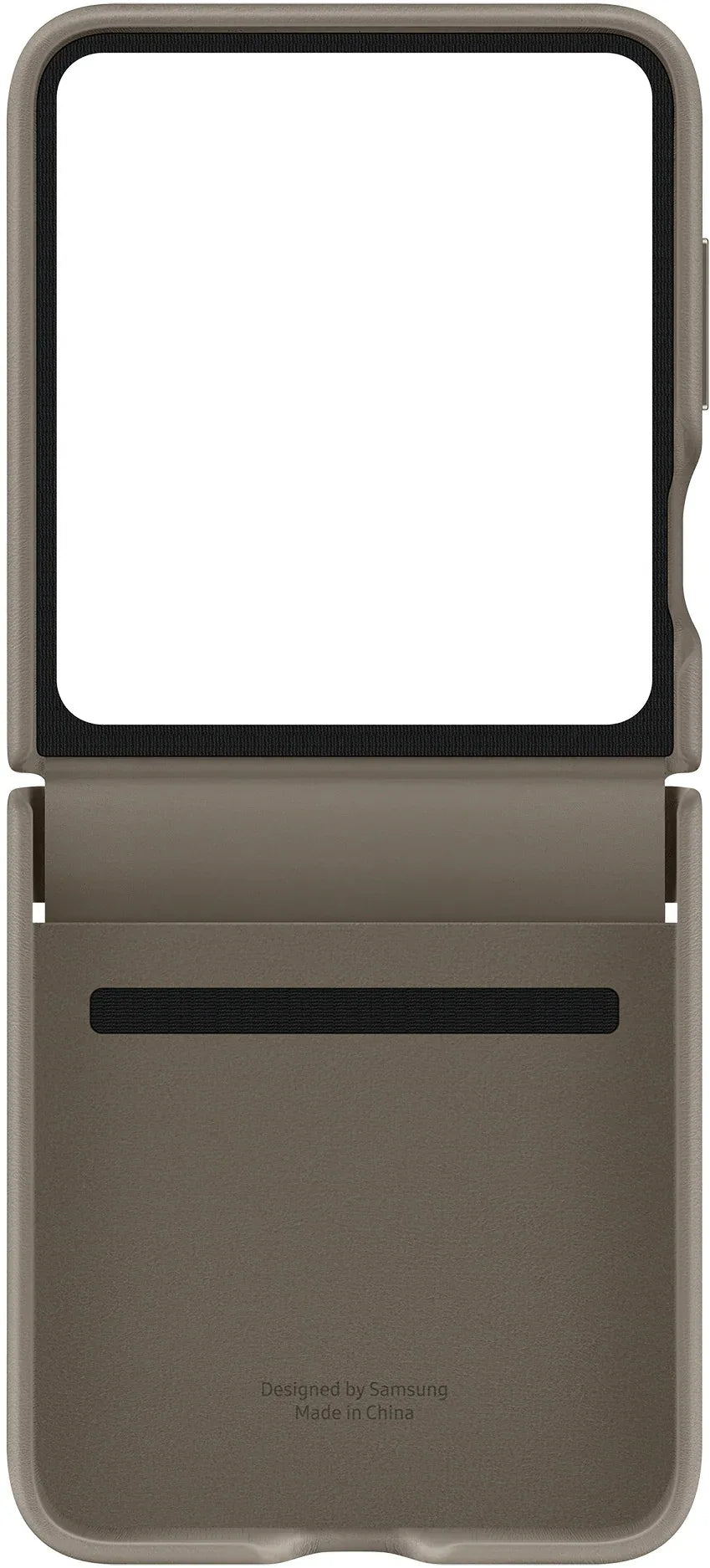 Samsung Flap Vegan Leather Case Galaxy Z Flip5 Etoupe - Essentify