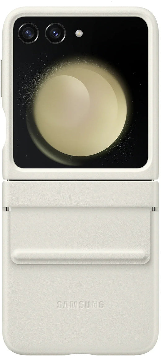 Samsung Flap Vegan Leather Case Galaxy Z Flip5 Cream - Essentify