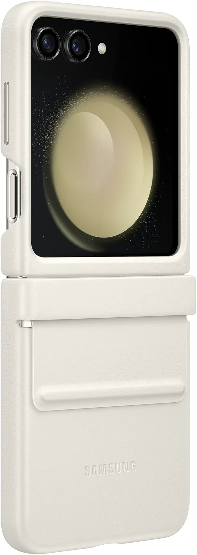 Samsung Flap Vegan Leather Case Galaxy Z Flip5 Cream - Essentify