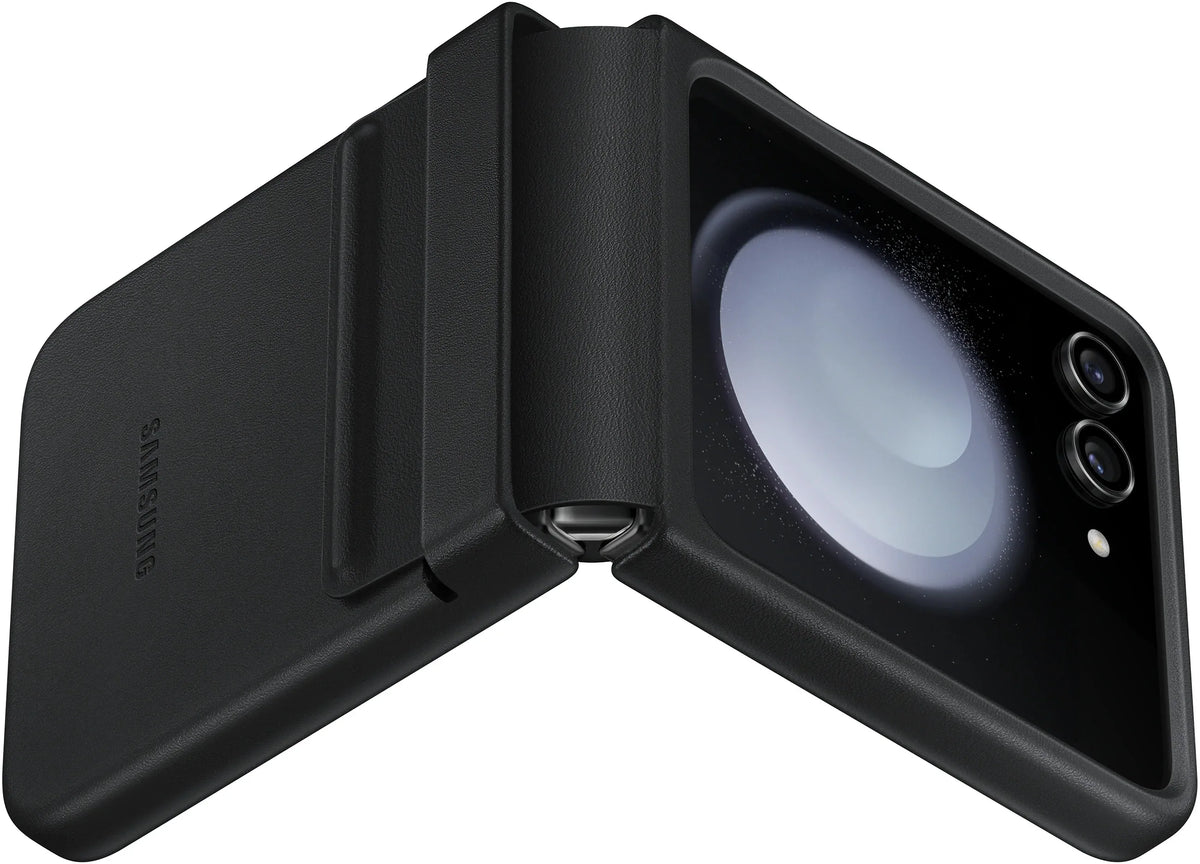 Samsung Flap Vegan Leather Case Galaxy Z Flip5 Black - Essentify