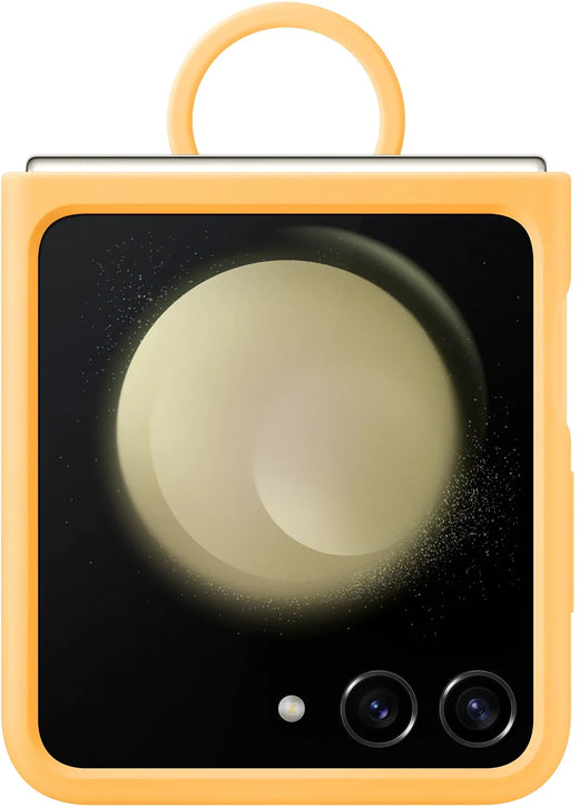 Samsung Silicone Cover With Ring Galaxy Z Flip5 Apricot - Essentify