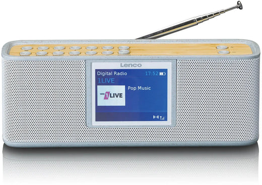 Lenco Portable Eco Dab+ Bluetooth Radio Grey - Essentify